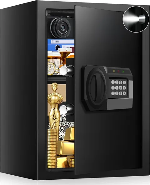 3.3 Cuft Large Home Safes Water and Fireproof with Digital Keypad & Key Lock,...