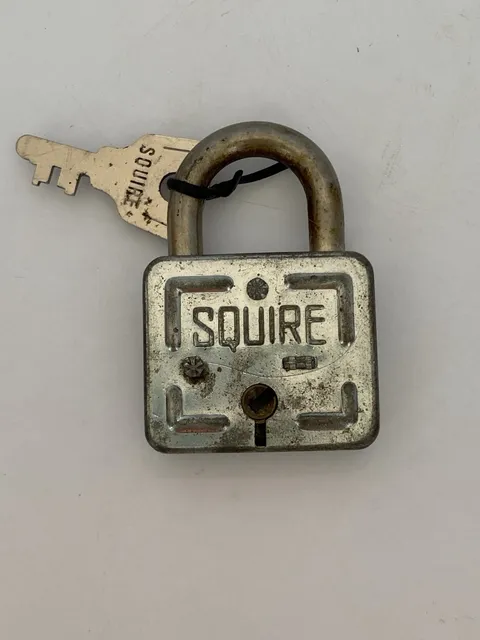Squire Keyed Steel Padlock, Silver Metallic Finish, 1 Key