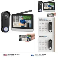 Wireless Smart Video Doorbell System,7" Touchscreen Display,1080P Video Doorb...