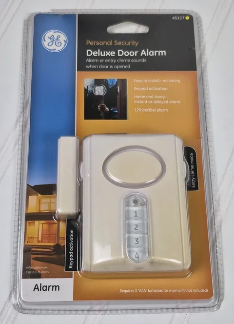 GE Personal Security Deluxe Door Alarm Keypad Entry Chime 120dB New NIP 45117