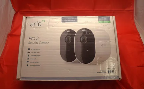 Arlo Pro 3 Wireless 2 Camera System 2K HDR 2 Way Audio Indoor/Outdoor - White