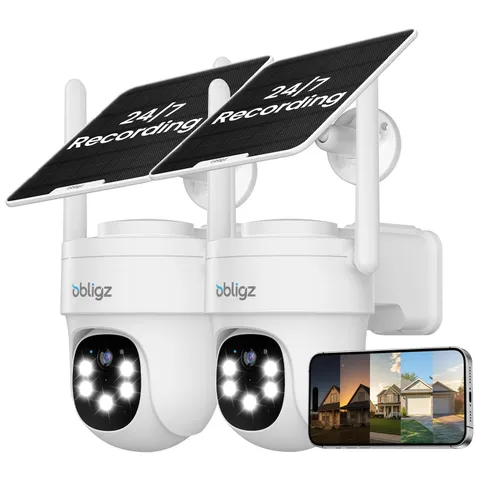AOV 24/7 Recording Solar Camera Security Outdoor, Auto Tracking