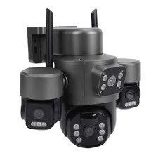 Smart 360 Degree Viewing Angle 6MP HD Solar Security Camera For Outdoor Use