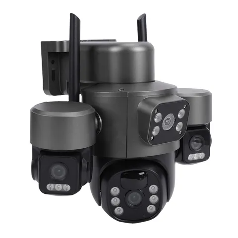 Smart 360 Degree Viewing Angle 6MP HD Solar Security Camera For Outdoor Use