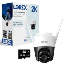 2K Pan-Tilt Outdoor Security Camera with Color Night Vision