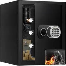 2.5 Cubic Feet Home Safe, Fireproof Waterproof Anti-Theft Safety Box, Digital...