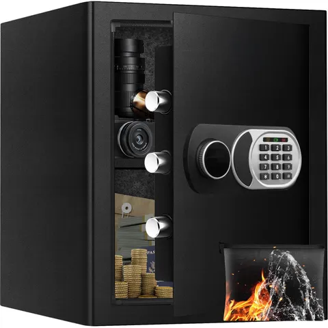 2.5 Cubic Feet Home Safe, Fireproof Waterproof Anti-Theft Safety Box, Digital...