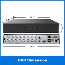 1PV DVR NVR 16 Channel 1080P HD TVI/CVI/AHD/Analog/ 3TB HDD