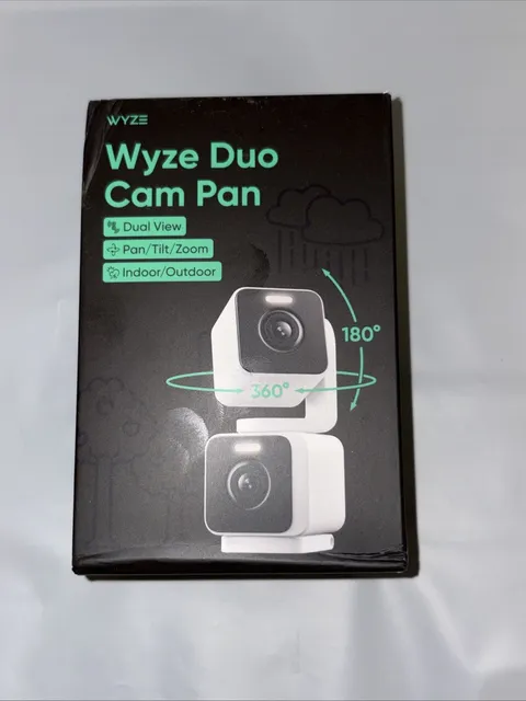 Wyze Duo Cam Pan Indoor/Outdoor IP65 2K 360° Pan/Tilt Smart Home Security Camera