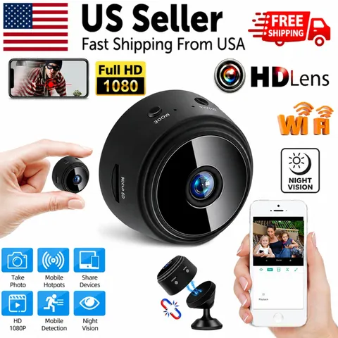 Mini Wireless Record Camera WiFi IP Home Security DVR Night Vision HD USB 1080P