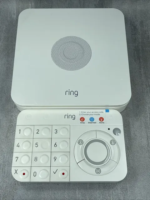 RING Z WAVE PLUS 4HB1U90EN0 Alarm System Base Station w/ Power Supply & Keypad