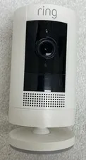 Ring Stick Up Security Camera in White w/ OG Battery WIFI Talk Night Vision