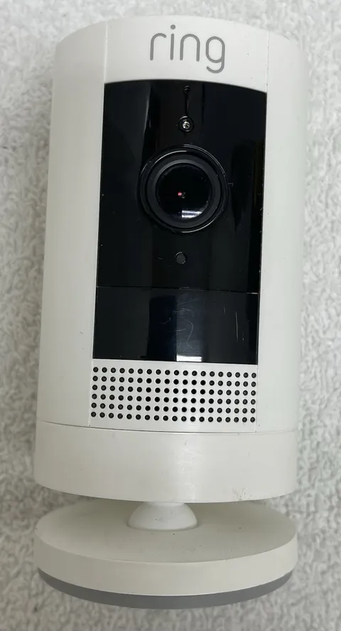 Ring Stick Up Security Camera in White w/ OG Battery WIFI Talk Night Vision