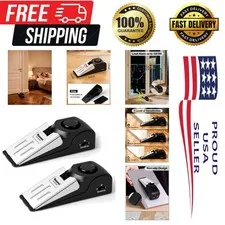 Travel-Friendly Door Stop Alarm - 120DB Security Siren, 2 Pack Design