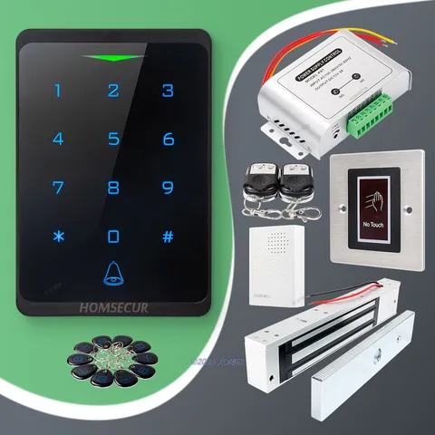 HOMSECUR IP66 APP WIFI RFID Access Control Set Waterproof 280KG Magnetic Lock