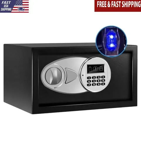 Electronic Safe Box W/ Sensor Light Key Digital Lock Home Office Storage New