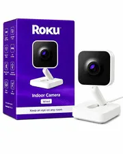 Roku Indoor Camera Wired 1080p Wi-Fi, Color Night Vision, Two-Way Audio, WDR