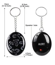 2 Pk Self Defense Keychain Personal Alarm Emergency Safety Siren Survival Travel