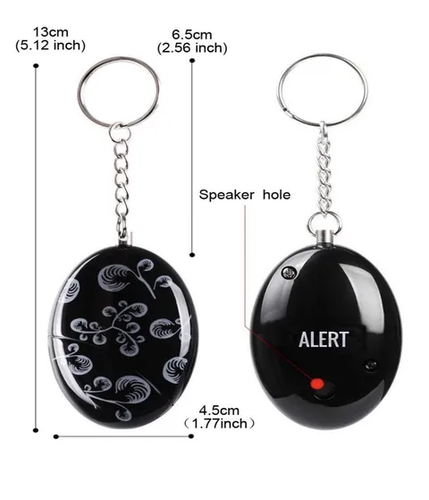 2 Pk Self Defense Keychain Personal Alarm Emergency Safety Siren Survival Travel