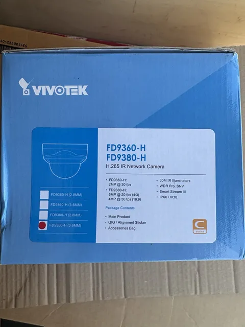 Vivotek FD9380-H 5MP HD Network Dome Camera - White
