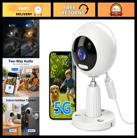 Home Security Cameras, 3MP Indoor/Outdoor, Motion Detection, Color Night Vision,