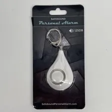 Safesound Personal Alarm & Keychain White 125 DB Ear Piercing Loud Safety NIB