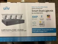 Uniview UNV 4CH PoE NVR 4x 4MP Turret Security System 1TB NDAA EKDL-S31P4T44T1