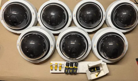 AXIS Q3708-PVE 180° Panoramic IP Network Camera TESTED + RJ45 Push-Pull