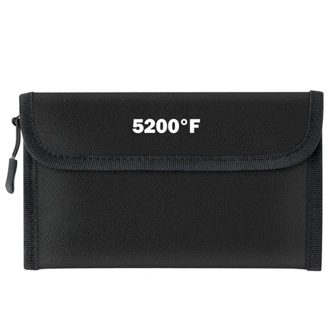 Fireproof Waterproof Document Bag - 5200°F Water Resistant Fire Proof Money Bag,