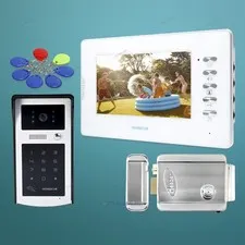 7inch Wired Video Door Entry Security Intercom Electric Lock with Keys Included