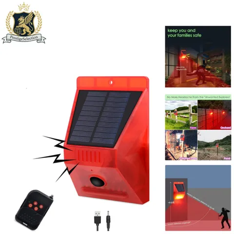 Say Goodbye to Intruders: 130dB Solar Motion Sensor Alarm with Remote Control
