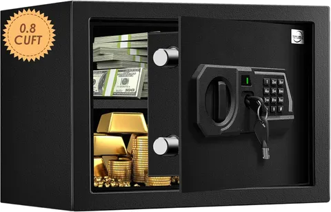 Fireproof Safe Box 0.8 Cuft Electronic Digital Security Box, Keypad