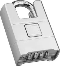 Heavy Duty Combination Padlock,  Large Outdoor Padlock [Wrapped Beam] | 8mm T...