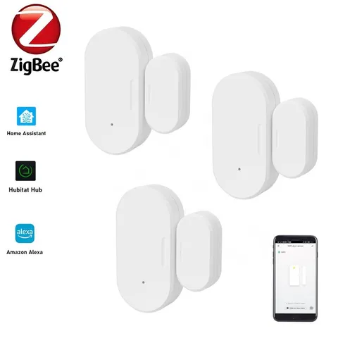 Zigbee Wireless Window Door Smart Contact Sensor Kit For Home Alexa Assistant