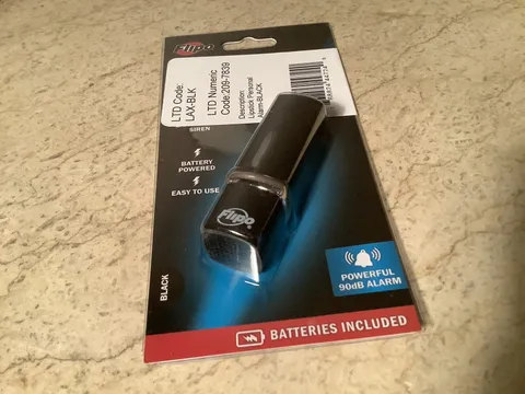 Lipstick Alarm Personal Defense Emergency Safety Security - Black NEW 