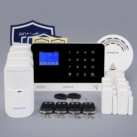 HOMSECUR Wireless WIFI 4G 2G RFID LCD Home House Alarm System