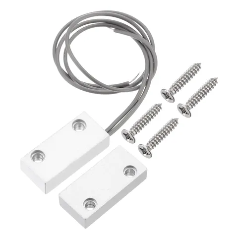 2 Pcs N.C. Door Contact 0-100V/0.5Amp Magnetic Reed Switch Alarm Sensor Grey