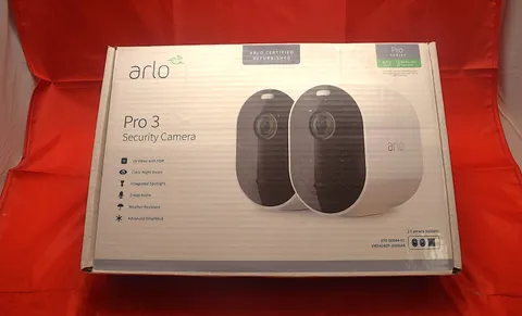 Arlo Pro 3 Wireless 2 Camera System 2K HDR 2 Way Audio Indoor/Outdoor - White