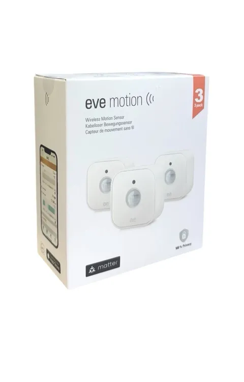 Eve Motion Matter 3 Pack Wireless Smart Motion and Light Sensor BNIB