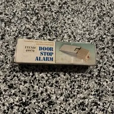 New In The Box/pPlastic Wrap Vintage Security Door Stop Alarm With Box (10)