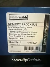 Acuity Controls NCM PDT 10 ADCX RJB Low Voltage Ceiling Mount Sensor Switch NEW