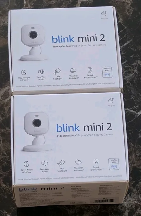 Blink Mini 2 1080p Security Camera with Mic - Lot of 2