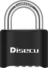 1 Pack Disecu Heavy Duty 4 Digit Combination Lock, Outdoor Waterproof Padlock fo