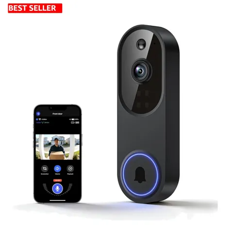 FHD Video Doorbell - 1080P, Cloud Storage & AI Detection for Ultimate Security