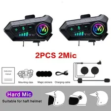 Bluetooth Motorcycle Helmet Intercom 300M Wireless Intercomunicador 2000Mah Moto