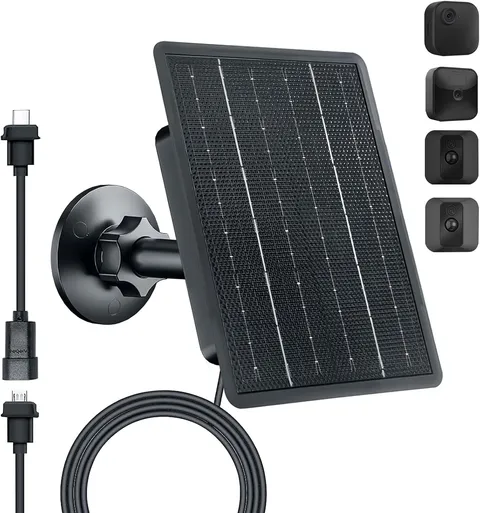 3W 3.7V Solar Panel for Blink Camera Outdoor 3/4 Gen and XT2/XT | Solar Charger
