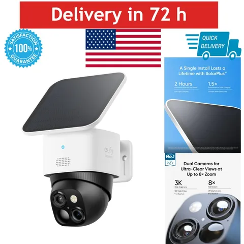 eufy Security SoloCam S340 3K Solar Security Camera | 360° Coverage