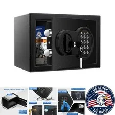 Reinforced 0.5 Cu Ft Mini Safe with Easy Access Lock and Fireproof Document Bag
