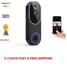 1080p Video Doorbell Camera with Night Vision AI Human Detection Two-Way Audio