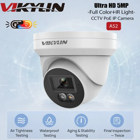 Vikylin 5MP Smart Dual Light Full Color+IR Security IP POE Camera w/ Audio Onvif